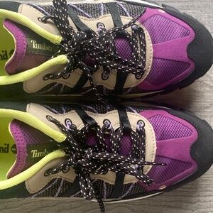 Timberland Garrison Trail Low Hiker 9M Black Mesh w Purple New with Box